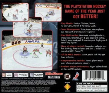 NHL Face Off 97 (US) box cover back